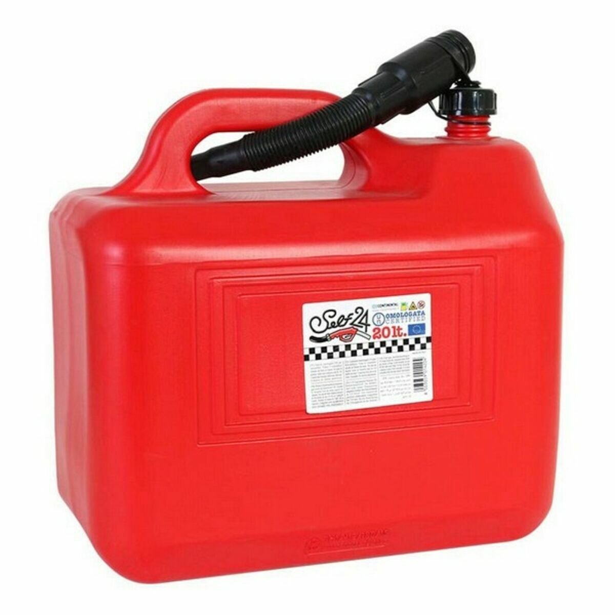 20 l polttoainesäiliö suppilolla, hyväksytty kanisteri, 37x38x22 cm, 3 kpl
