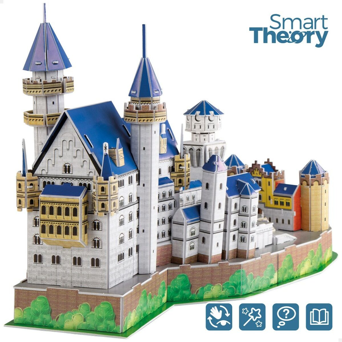 3D-palapeli Swan Castle, 95 palaa, palapeli-linna 43,5 x 33 x 18,5 cm, lapsille
