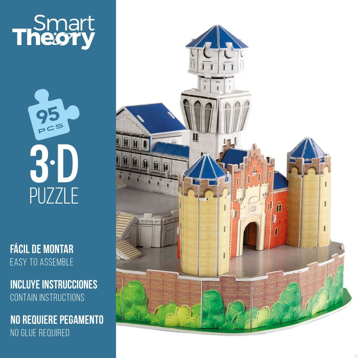 3D-palapeli Swan Castle, 95 palaa, palapeli-linna 43,5 x 33 x 18,5 cm, lapsille