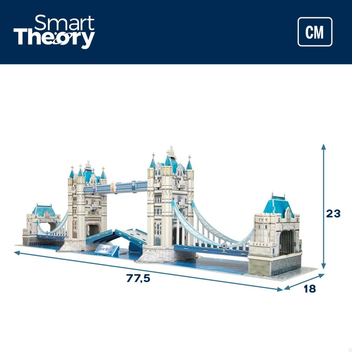 3D-palapeli Tower Bridge, 77,5×23×18 cm, kartonki, rakennettava, 3+