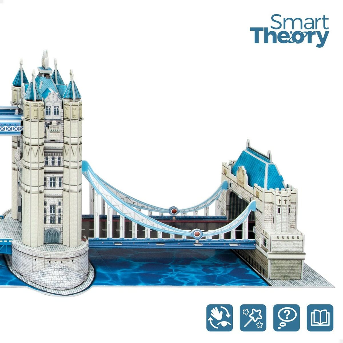 3D-palapeli Tower Bridge, 77,5×23×18 cm, kartonki, rakennettava, 3+
