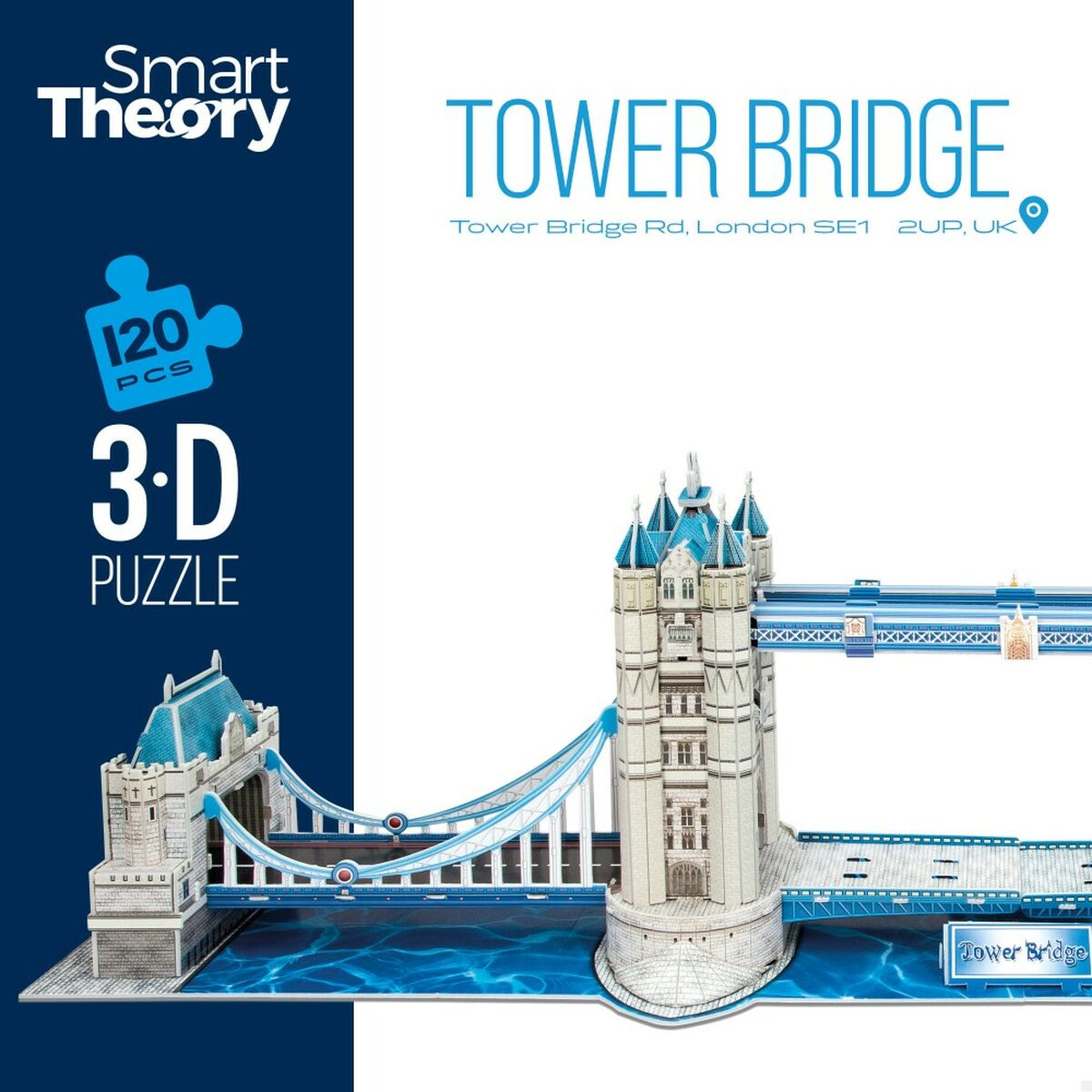3D-palapeli Tower Bridge, 77,5×23×18 cm, kartonki, rakennettava, 3+