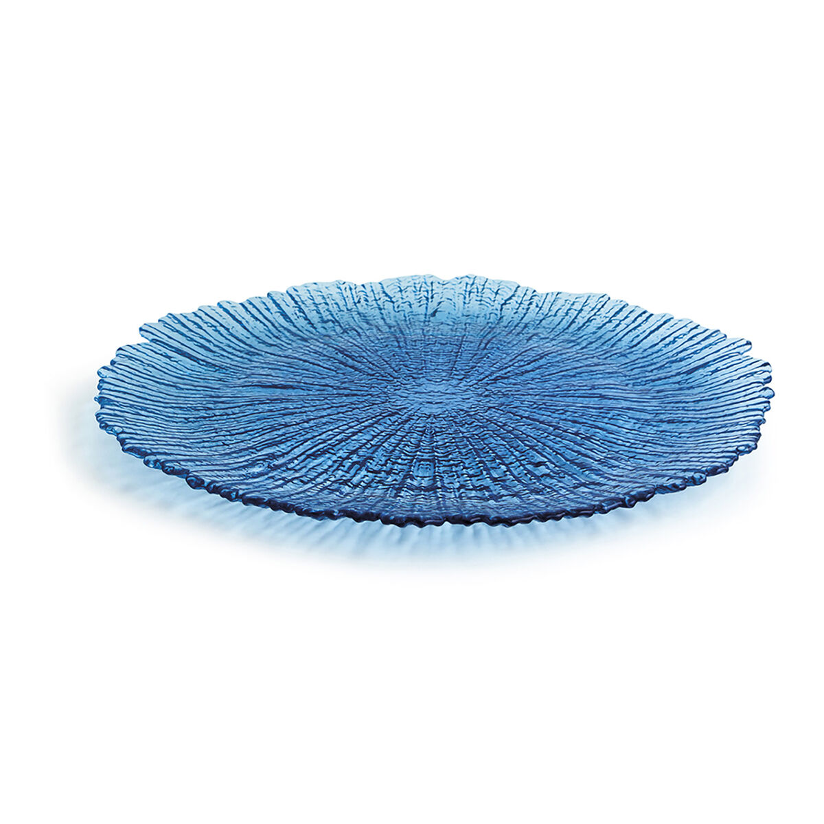 Lasilautaset Ø 32 cm kuvioitu sininen, 6 kpl - tarjoilu- & ruokailulautaset – 32 cm lahja naiselle – kuva 1