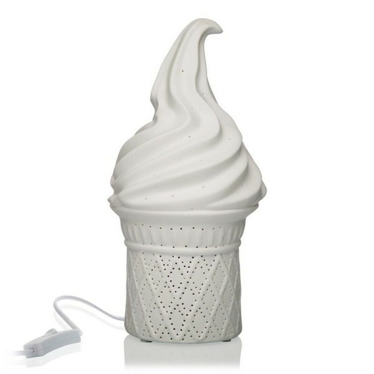 Pöytälamppu posliini jäätelö 25 W, 13,7×27×13,7 cm – yöpöydälle & lastenhuoneeseen – koristevalaisin lastenhuoneen lamppu …