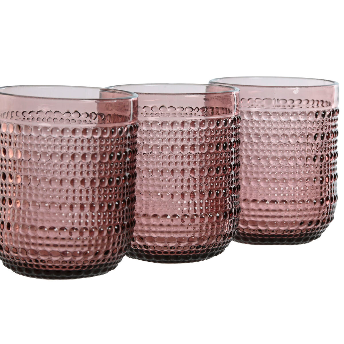 Juomalasit 240 ml 6 kpl, pinkki kristalli - kuvioitu lasisetti arkeen & juhlaan – brunssille lasisetti 6 kpl – kuva 4