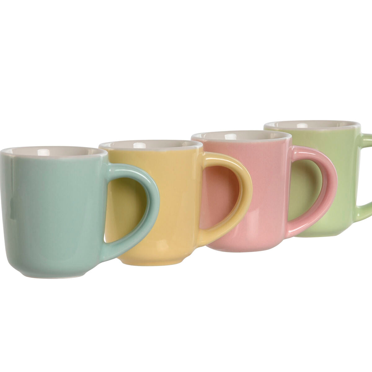 Espresso-mukit 90 ml posliini, 4 kpl - pastellisävyt, kahville ja aamukahviin
