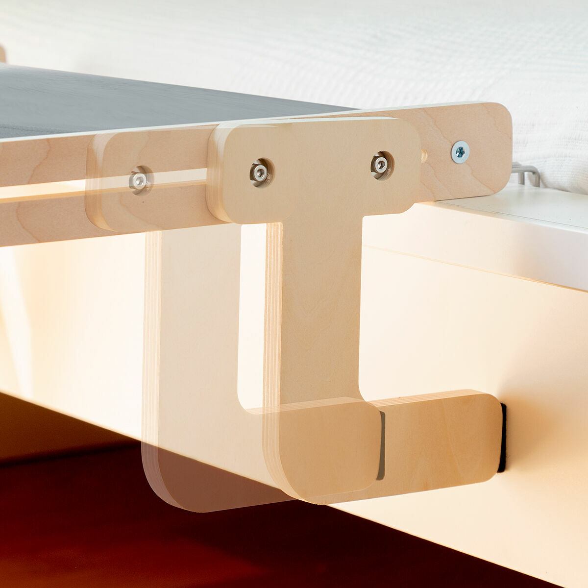 Kissan riippumatto säädettävä 20 kg, sänkyyn & ikkunalle, harmaa & beige – tukevat kiinnikkeet kissan riippumatto – kuva 9