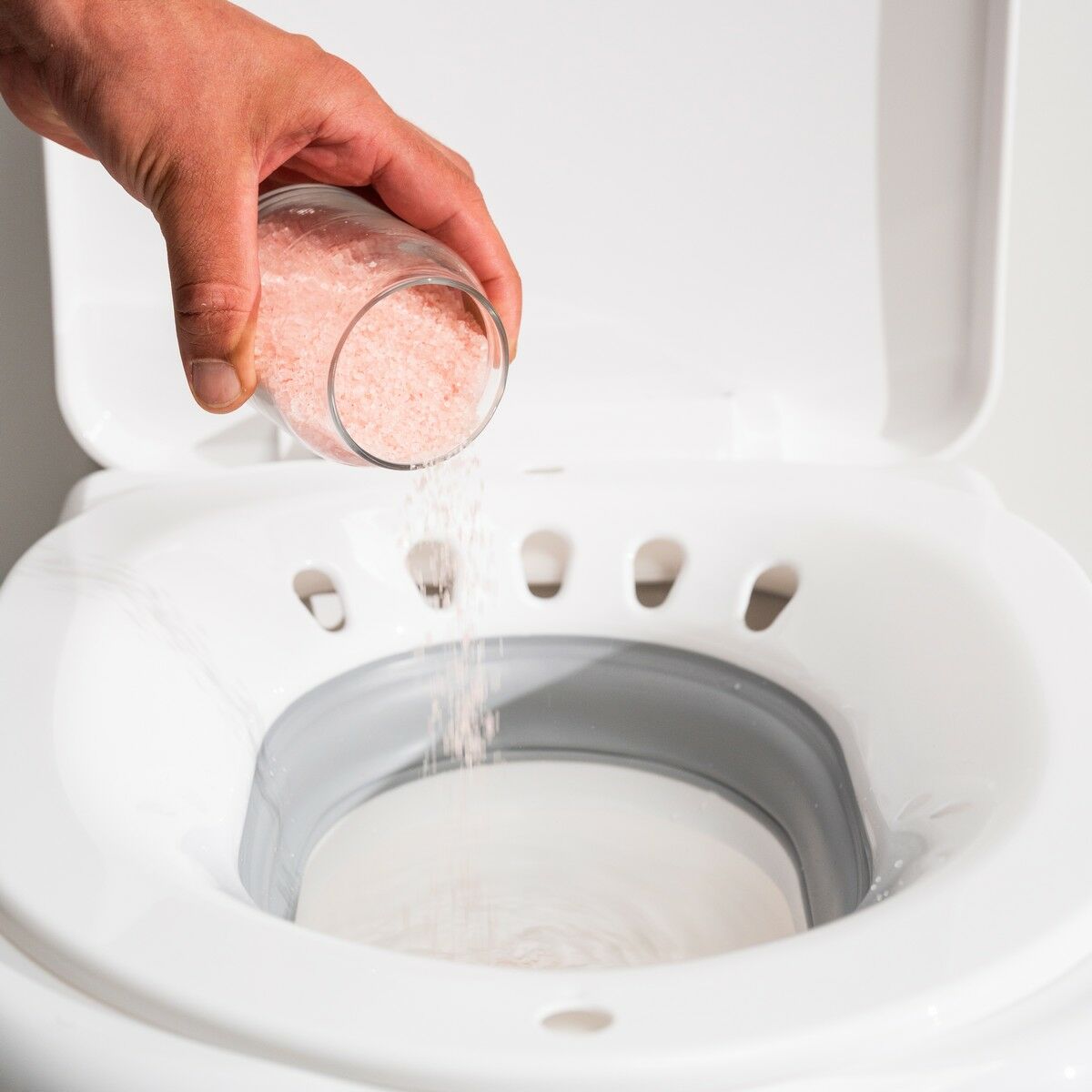 Istumakylpy wc-istuimeen, taitettava ja kannettava, 1,5 L, 140 kg, ergonominen – raskausajan apu taitettava bidee-allas – …