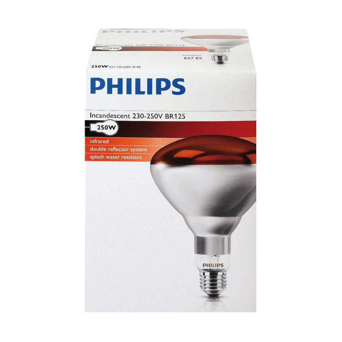 Infrapunalamppu 250 W E27, punainen 120°, sisäkäyttö Ø12,5 x 17,3 cm, 220-240 V – punainen valo lahja miehelle – kuva 3
