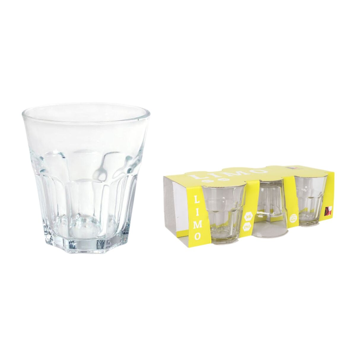 Lasisetti 290 ml 6 kpl, juomalasit Ø 9 cm - arkeen & tarjoiluun, kirkas lasi