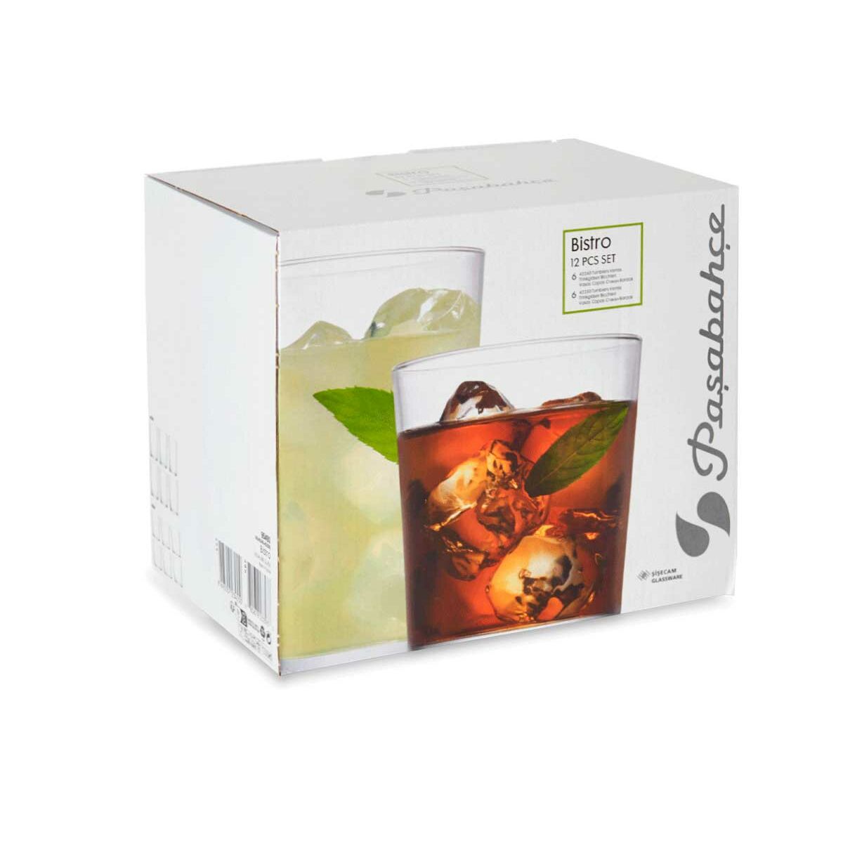 Juomalasisetti 380 ml & 510 ml - läpinäkyvät olutlasit 2 kpl Pasabahce Bistro