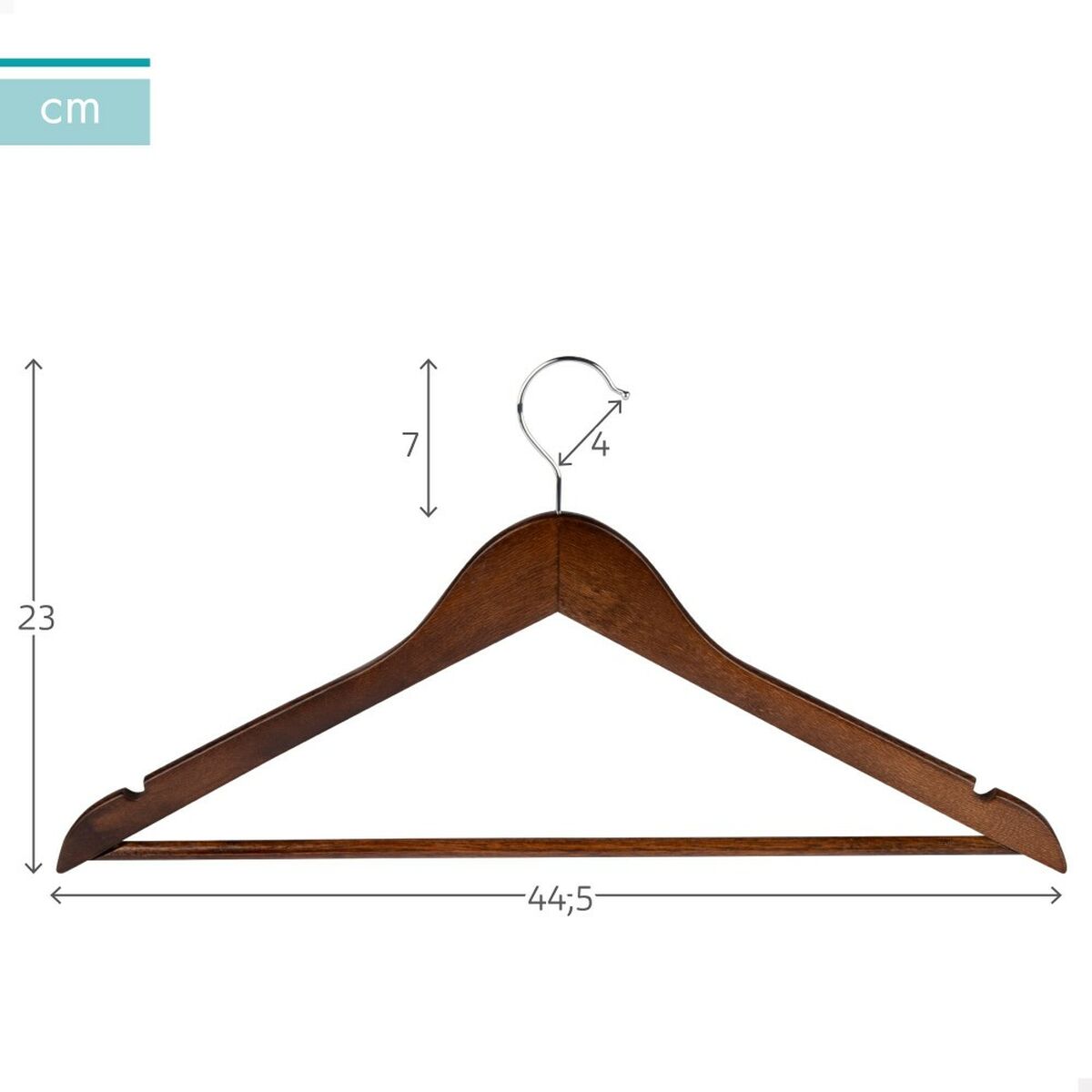 Puinen vaatehenkari liukumaton, ruskea 44,5×23×1 cm, 20 kpl x 4 – ruskea vaatehenkari henkarisetti 20 kpl x 4 – kuva 4