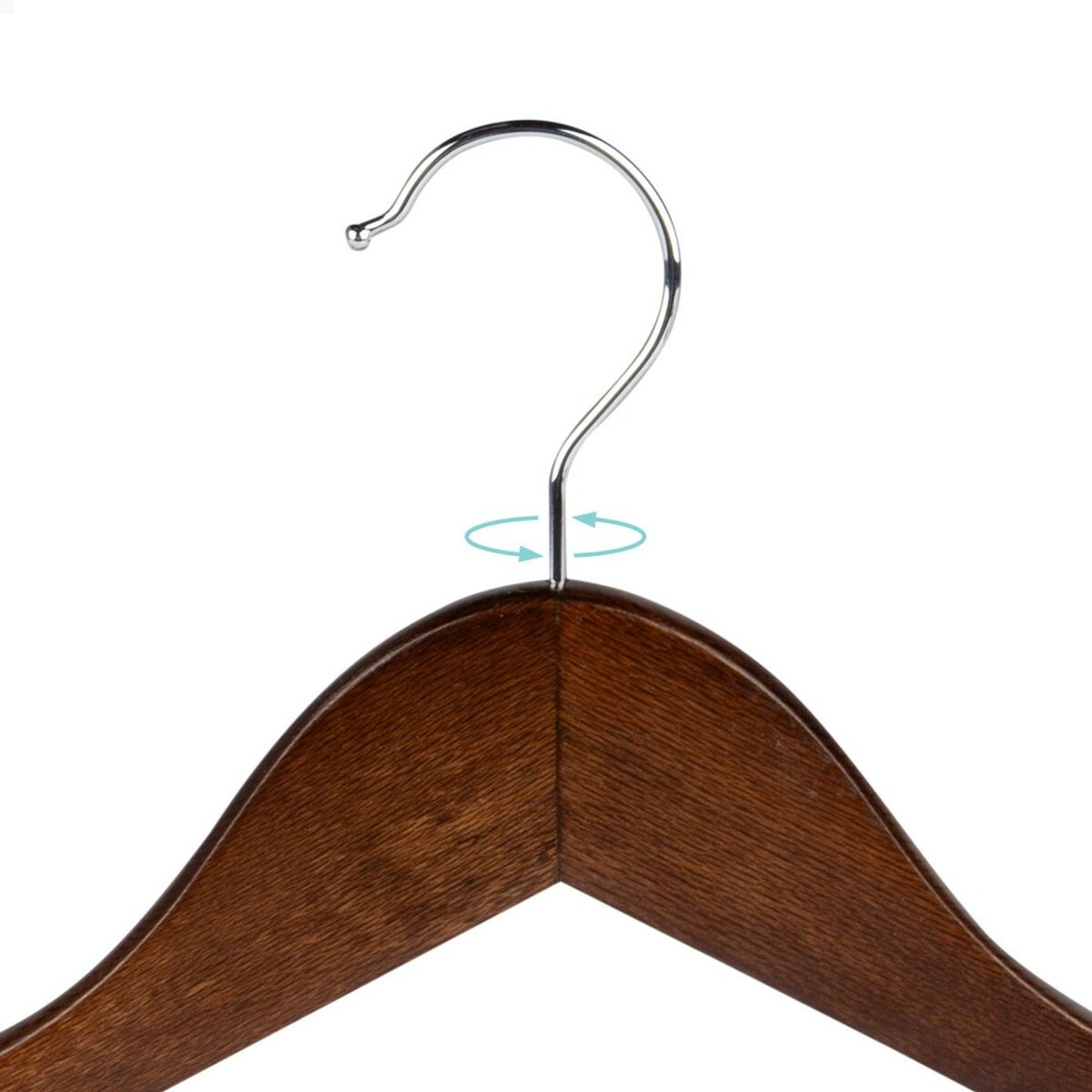 Puinen vaatehenkari liukumaton, ruskea 44,5×23×1 cm, 20 kpl x 4 – myymälähenkari takkihenkari – kuva 3