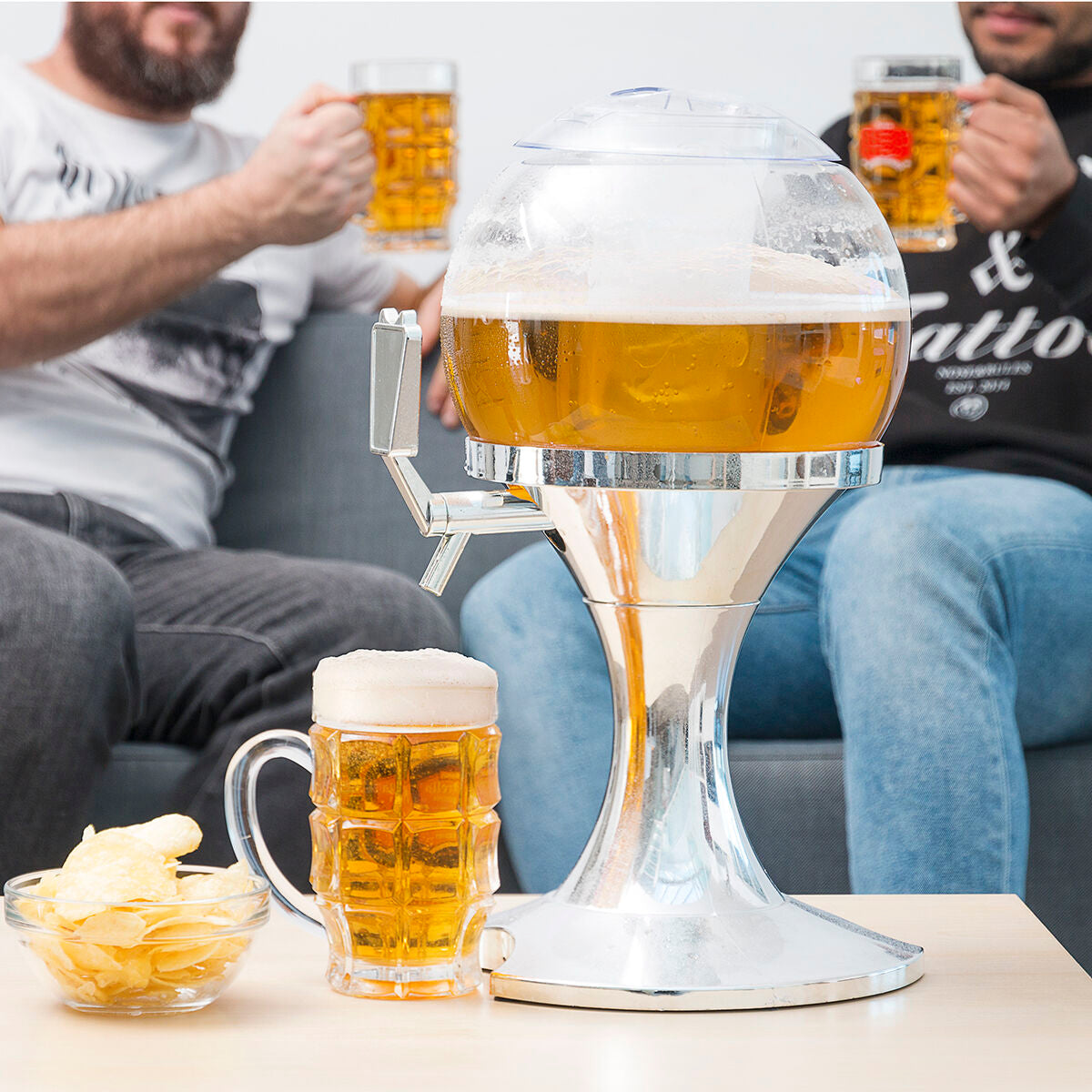 Jäähdyttävä oluthana 3,5 L – juomadispenseri kotiin tai juhliin – saunaillat cocktail-tilaisuudet – kuva 3