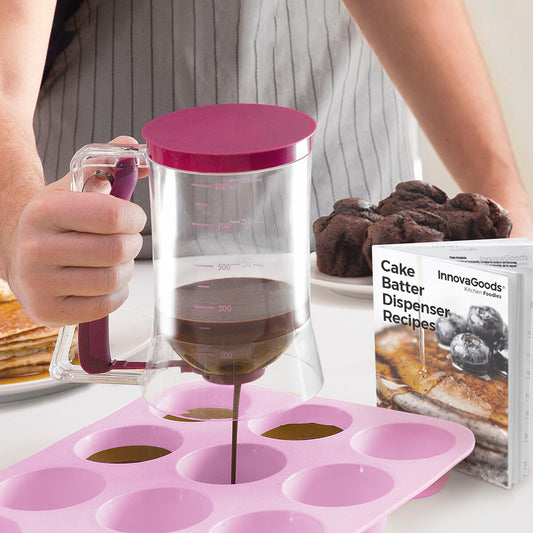 Taikina-annostelija 900 ml, tarkka tiputus, reseptivihkolla – lahja leipojalle muffinssien täyttö – kuva 1