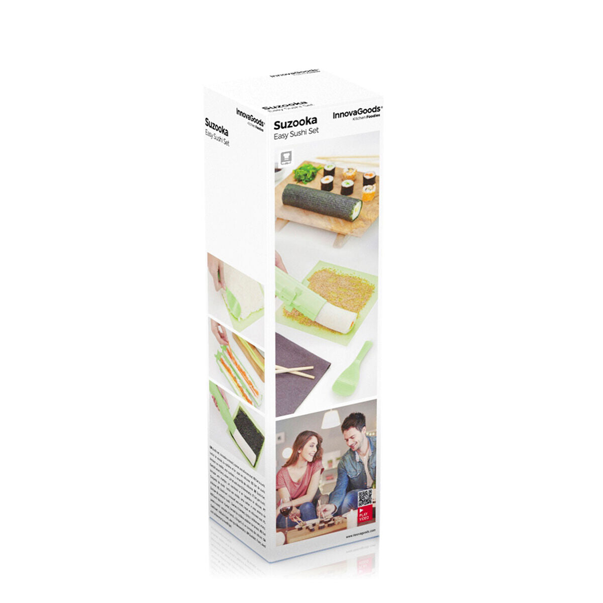 Sushin teko setti - Sushirulla, silikonimatto & lusikka, 3 osaa, BPA-vapaa, tiskikoneeseen – illanistujaiset BPA-vapaa – k…