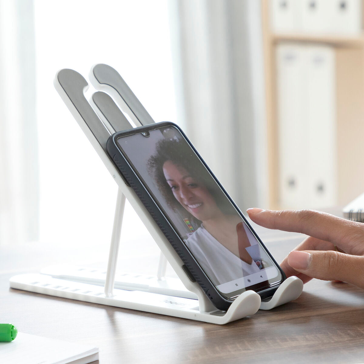 Läppäriteline säädettävä & taitettava 10–17" ergonominen moniasento, kantopussi – taitettava teline kotitoimisto – kuva 11