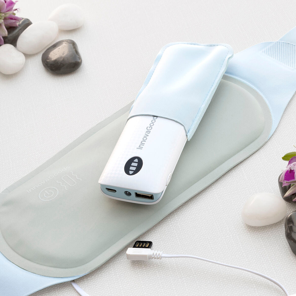 Lämpö- ja hierontavyö alaselälle, ladattava 2000 mAh, 3 lämpötilaa & 3 tehoa – selän tuki USB-ladattava – kuva 8