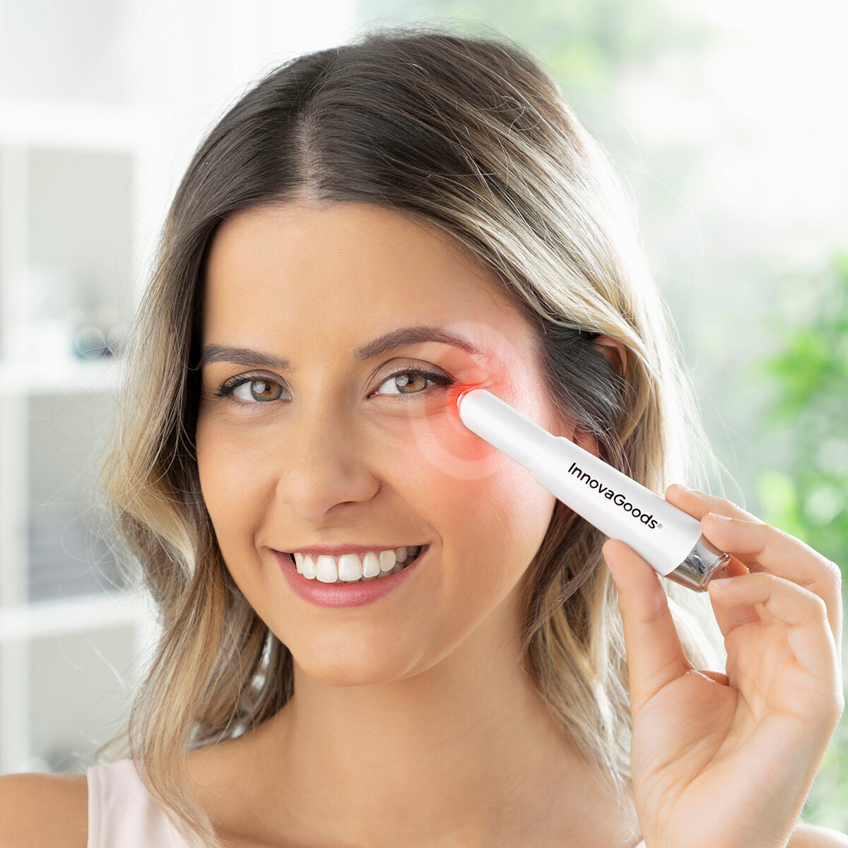 Silmänympäryshierontalaite LED-valoilla, lämpö & värinä, ladattava – LED-valohoito värinäterapia – kuva 2