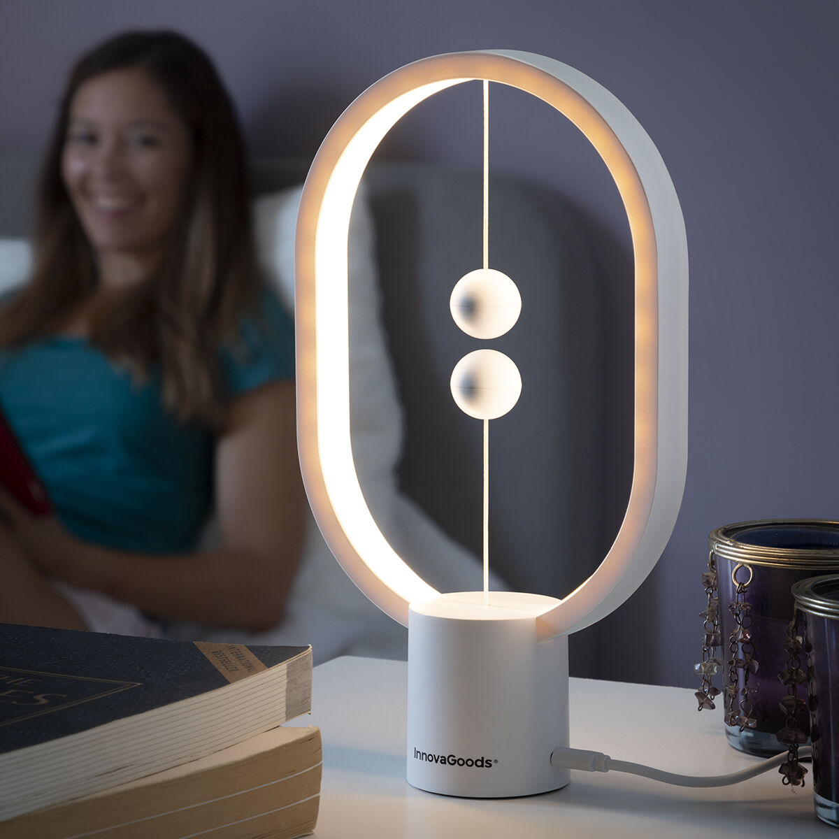 Tasapainolamppu magneettikytkimellä, LED pöytälamppu lämmin valo 3 W USB – työpöydän lamppu magneettikytkin – kuva 6