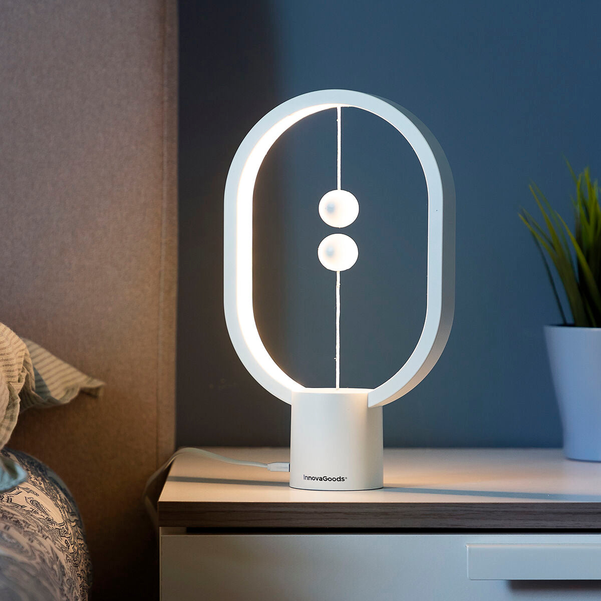 Tasapainolamppu magneettikytkimellä, LED pöytälamppu lämmin valo 3 W USB – magneettikytkin USB-lamppu – kuva 9