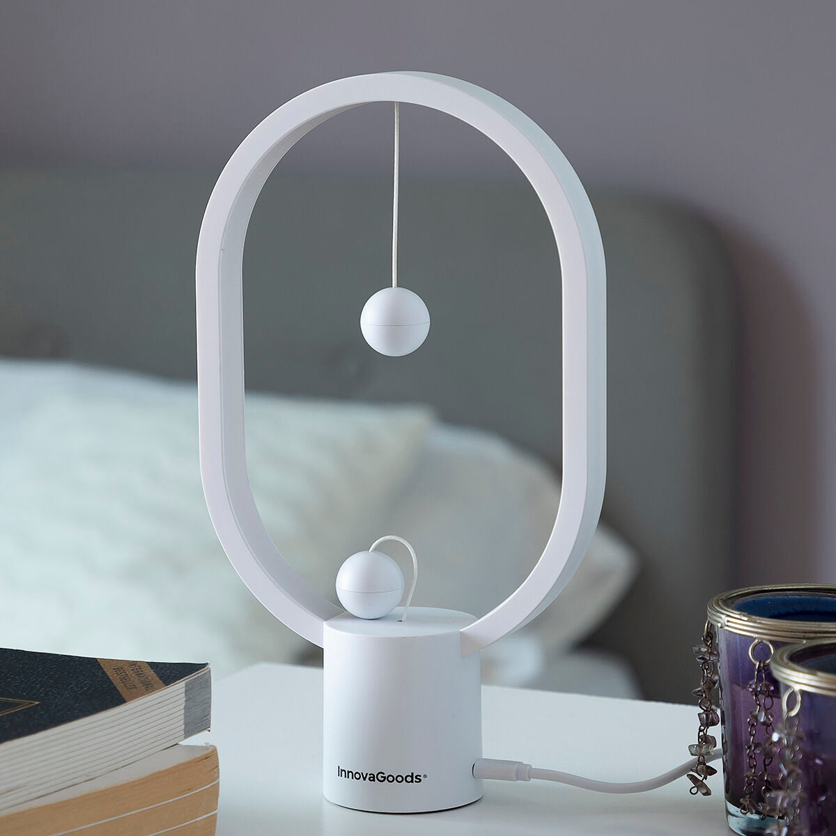 Tasapainolamppu magneettikytkimellä, LED pöytälamppu lämmin valo 3 W USB – joulu yöpöydän lamppu – kuva 10