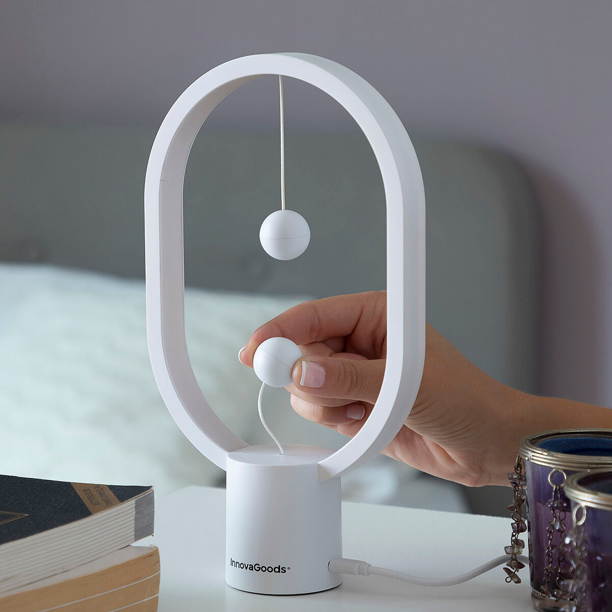 Tasapainolamppu magneettikytkimellä, LED pöytälamppu lämmin valo 3 W USB – pöytälamppu lahja miehelle – kuva 3