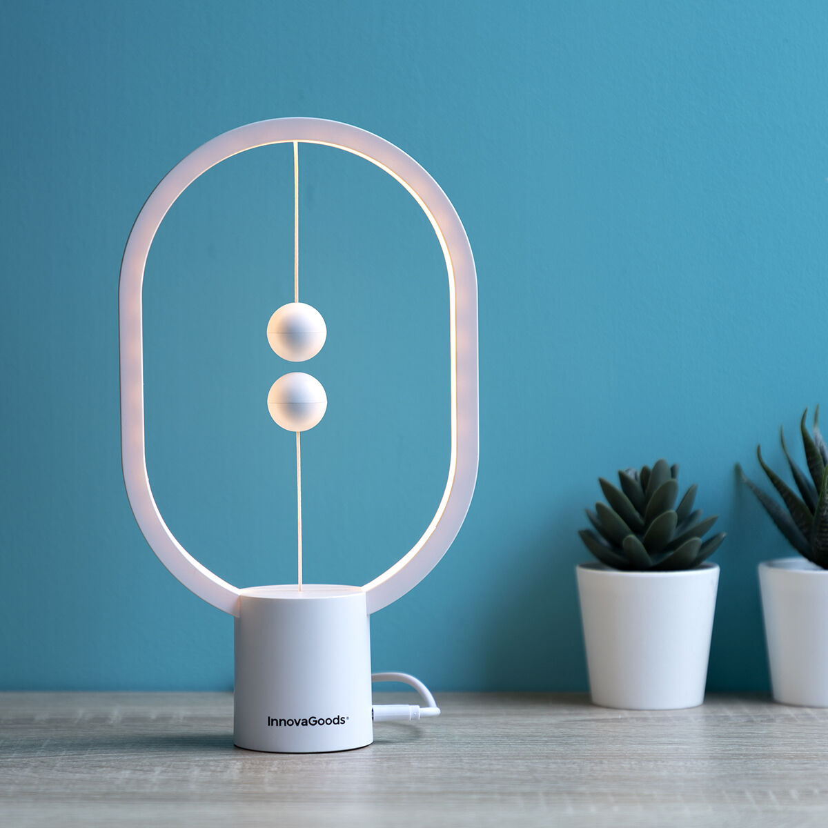 Tasapainolamppu magneettikytkimellä, LED pöytälamppu lämmin valo 3 W USB – lahja miehelle joulu – kuva 5