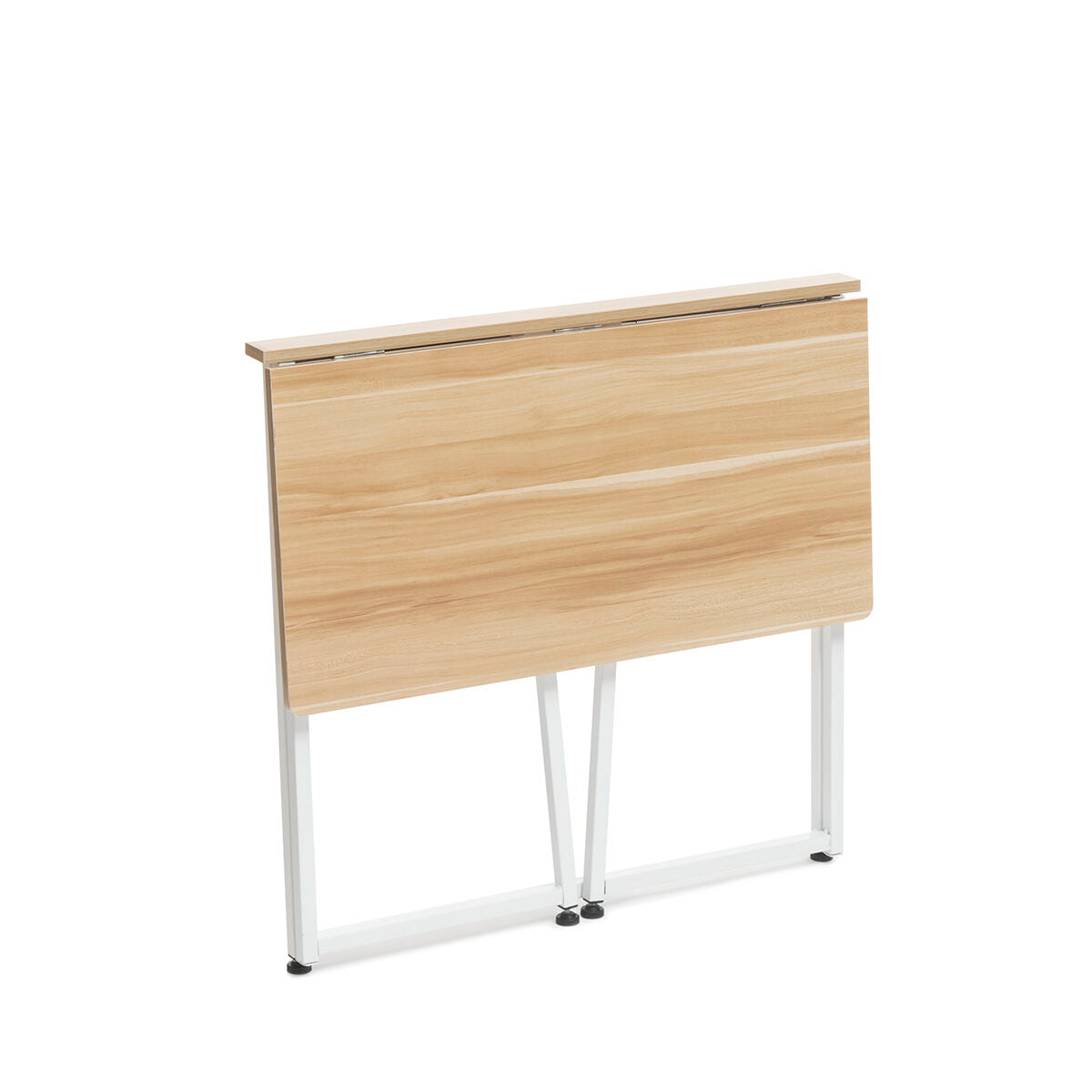 Taitettava työpöytä, tilaa säästävä, 80×75 cm, pieneen tilaan, 50 kg kantava – beige pöytä MDF-työtaso – kuva 4