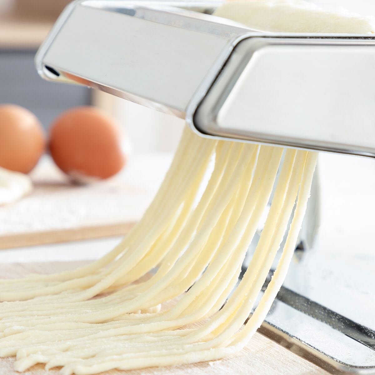 Pastakone käsikäyttöinen, 3 terää & 8 paksuustasoa, spagetti tagliatelle lasagne – lahja kotikokille lahja harrastajalle –…