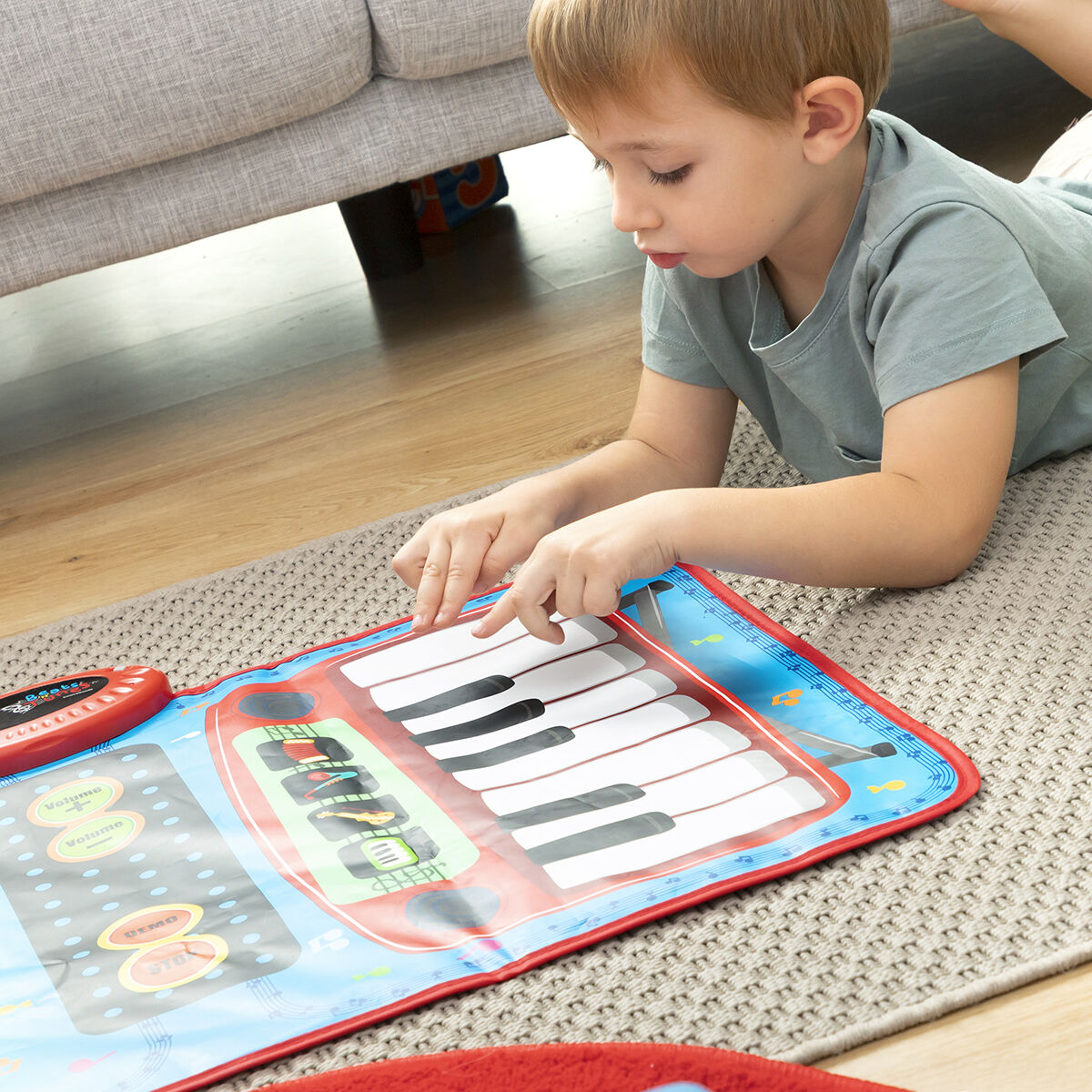 Lasten musiikkimatto 2-in-1, koskettimet & rummut, kannettava, monivärinen, lapsille 3+ – kannettava lelu 3+ vuotta – kuva 12