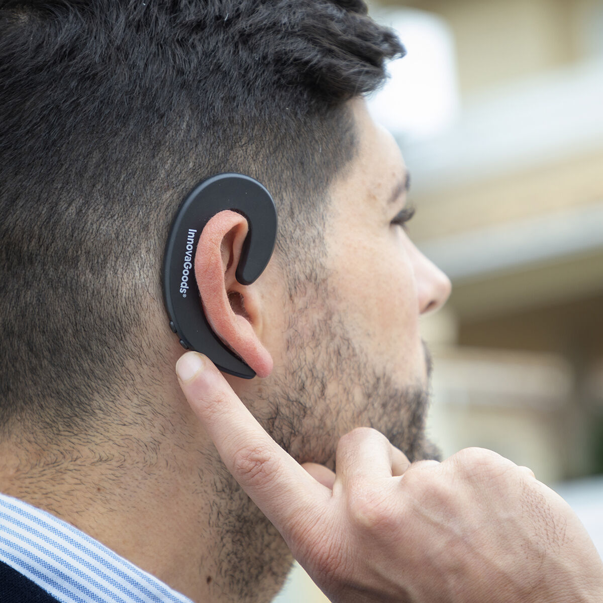 Avokorvakuuloke langaton Bluetooth 4.1, yksi korva, mikrofonilla, ultra-kevyt – Yhden korvan kuuloke Työmatkakuuloke – kuv…