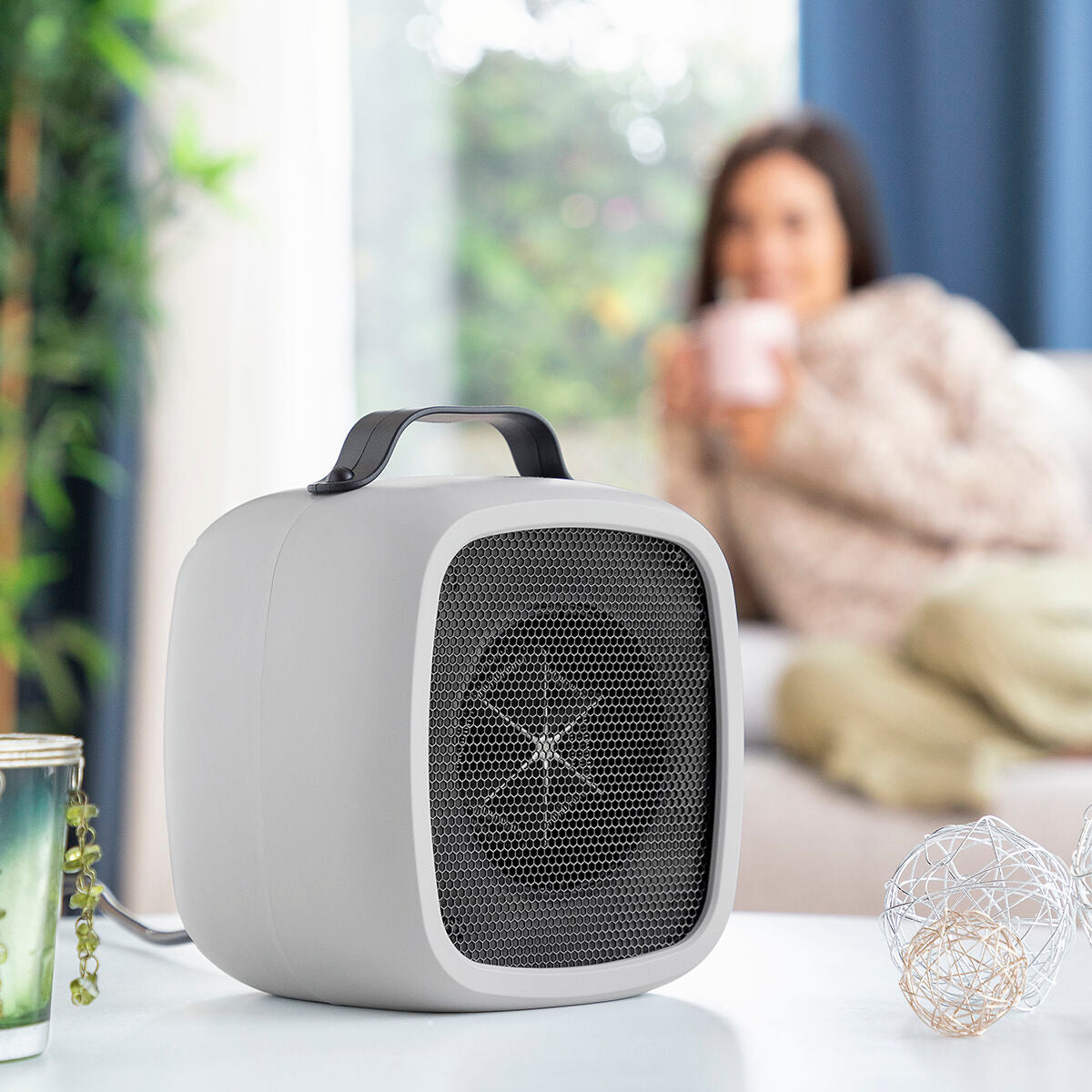 Pieni sähkölämmitin 500 W, kannettava minilämmitin pöydälle & työpisteeseen – pöytälämmitin minilämmitin – kuva 12