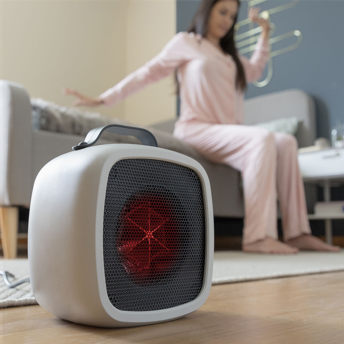 Pieni sähkölämmitin 500 W, kannettava minilämmitin pöydälle & työpisteeseen – työpisteelle minilämmitin – kuva 8