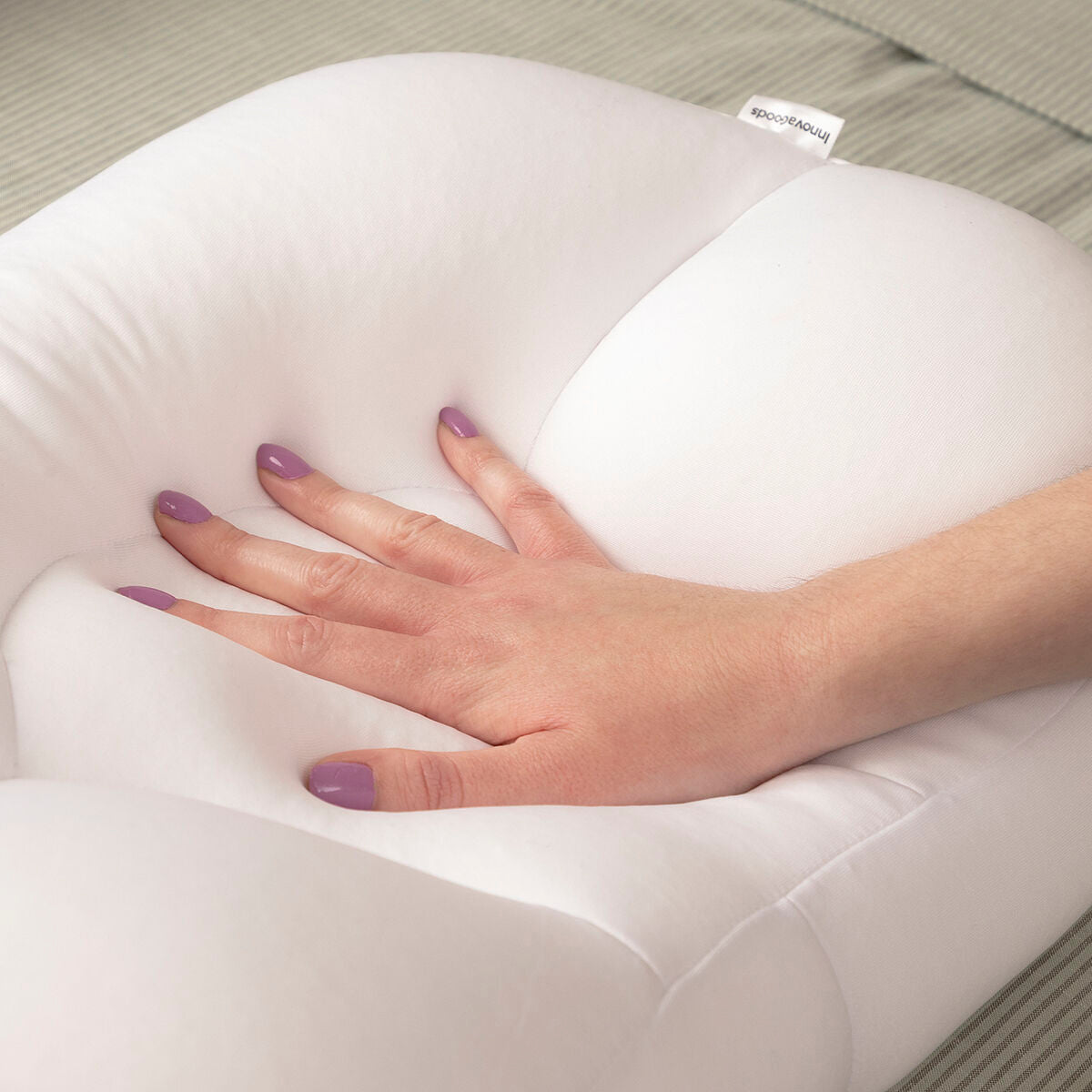 Ryppyjä ehkäisevä tyyny, ergonominen 3D-pilvi matkalle & niskalle ultrakevyt – konepestävä ryppytyyny – kuva 8