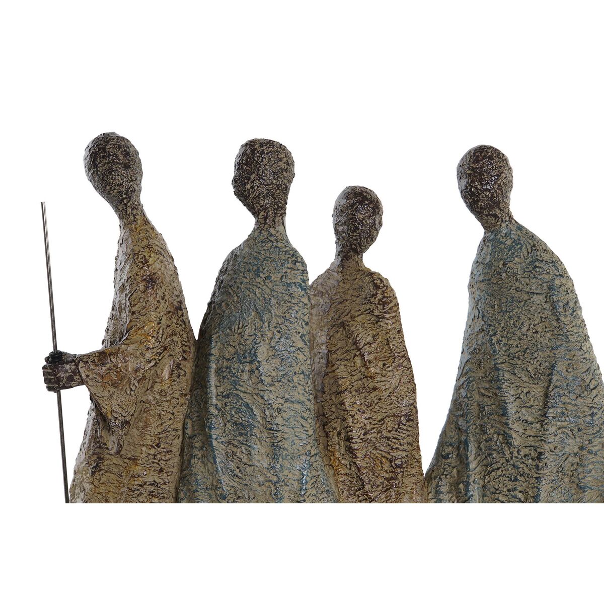 Koristepatsas afrikkalainen nainen, hartsi monivärinen 33,5×14,5×41 cm