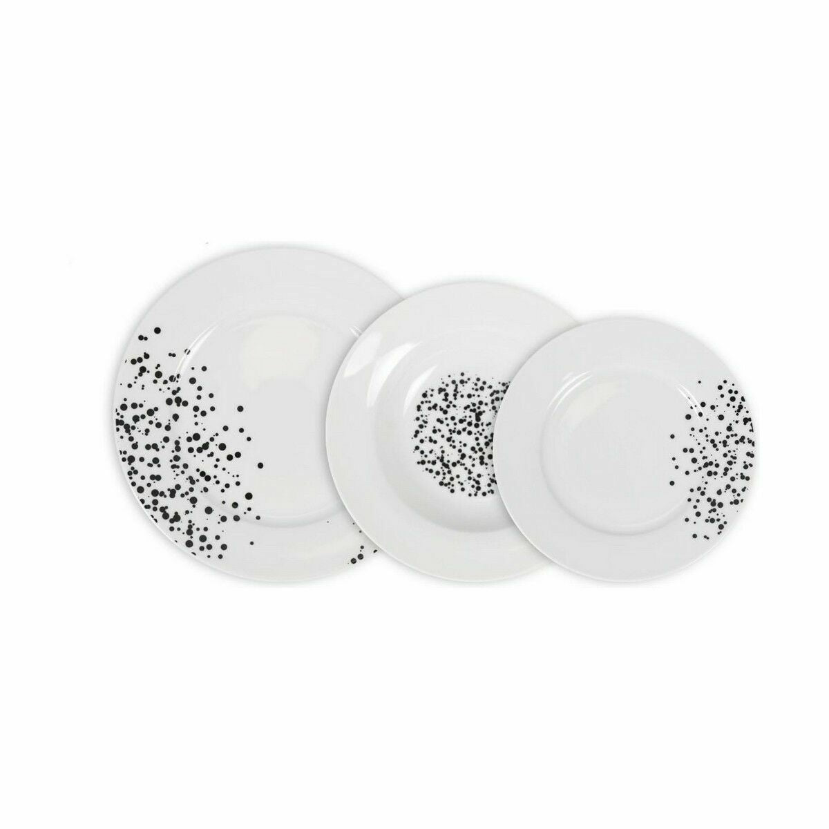 Astiasetti 18 osaa, pyöreä muoto, 2 kpl setti – lautaset Ø24/21,5/19 cm
