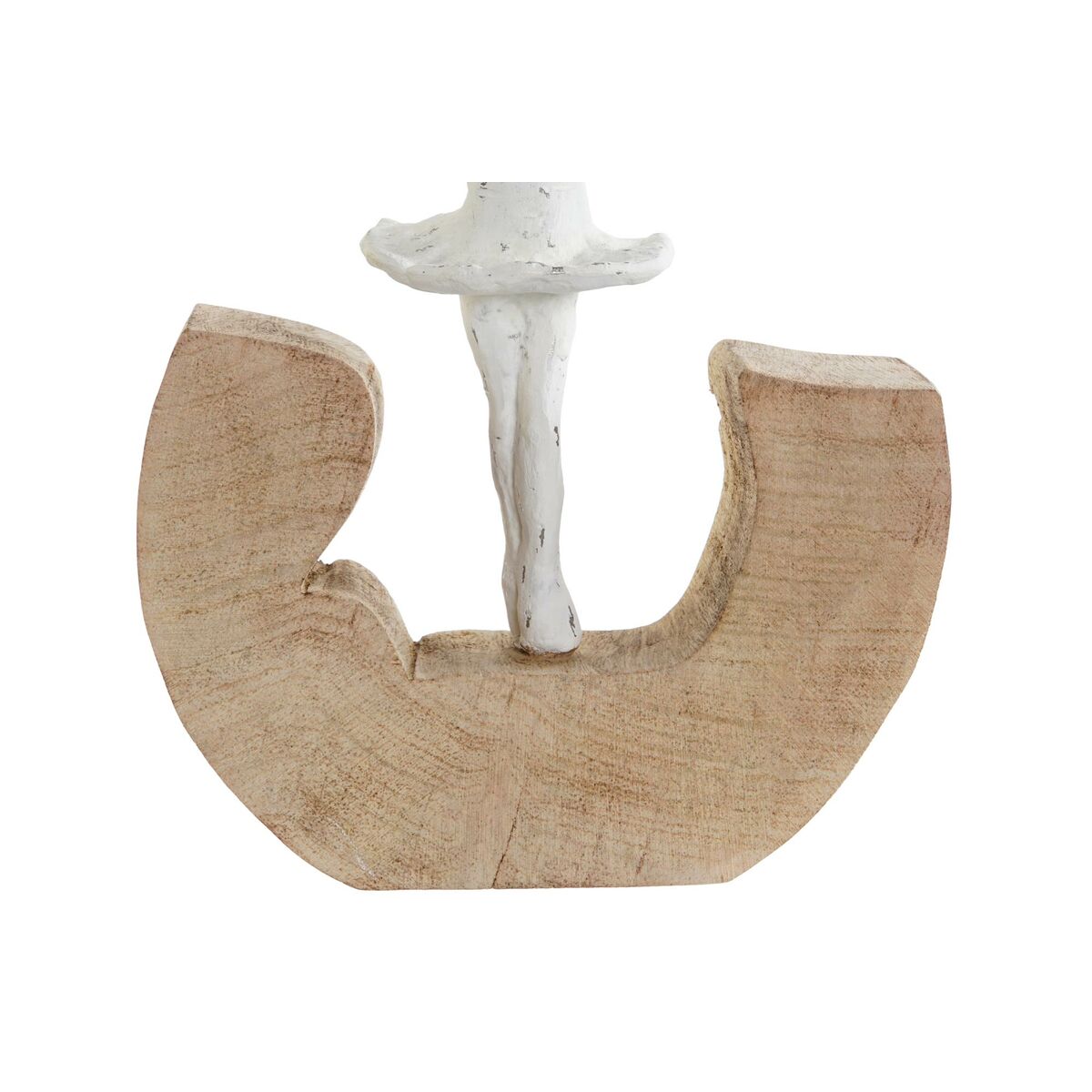 Balettitanssija koristehahmo sis. 2 kpl, valkoinen & mango-puu 17 x 6 x 24 cm