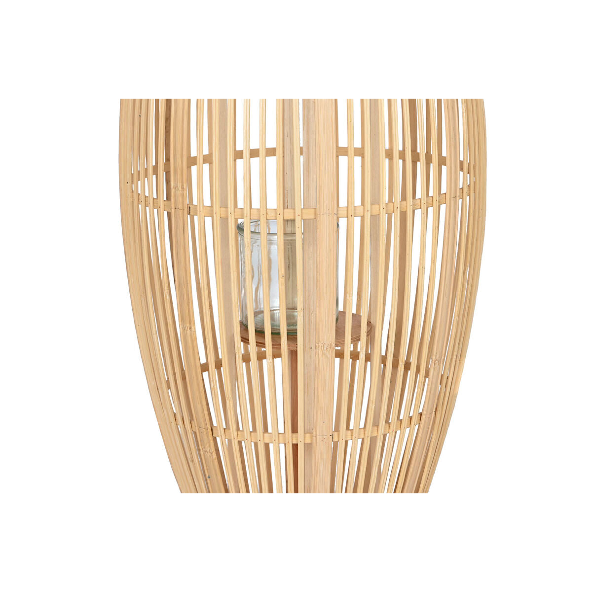 Bambu kynttilänjalka korkea 85 cm, luonnonvaalea, käsintehty, trooppinen