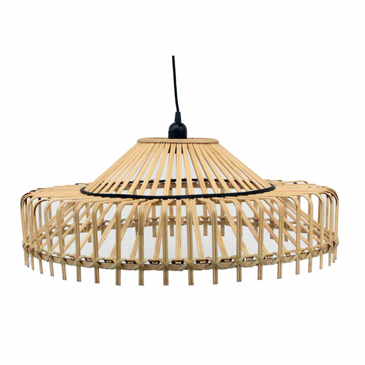 Bambu riippuvalaisin 61 x 61 x 23 cm, E27 50 W, ruskea, urban-malli puinen