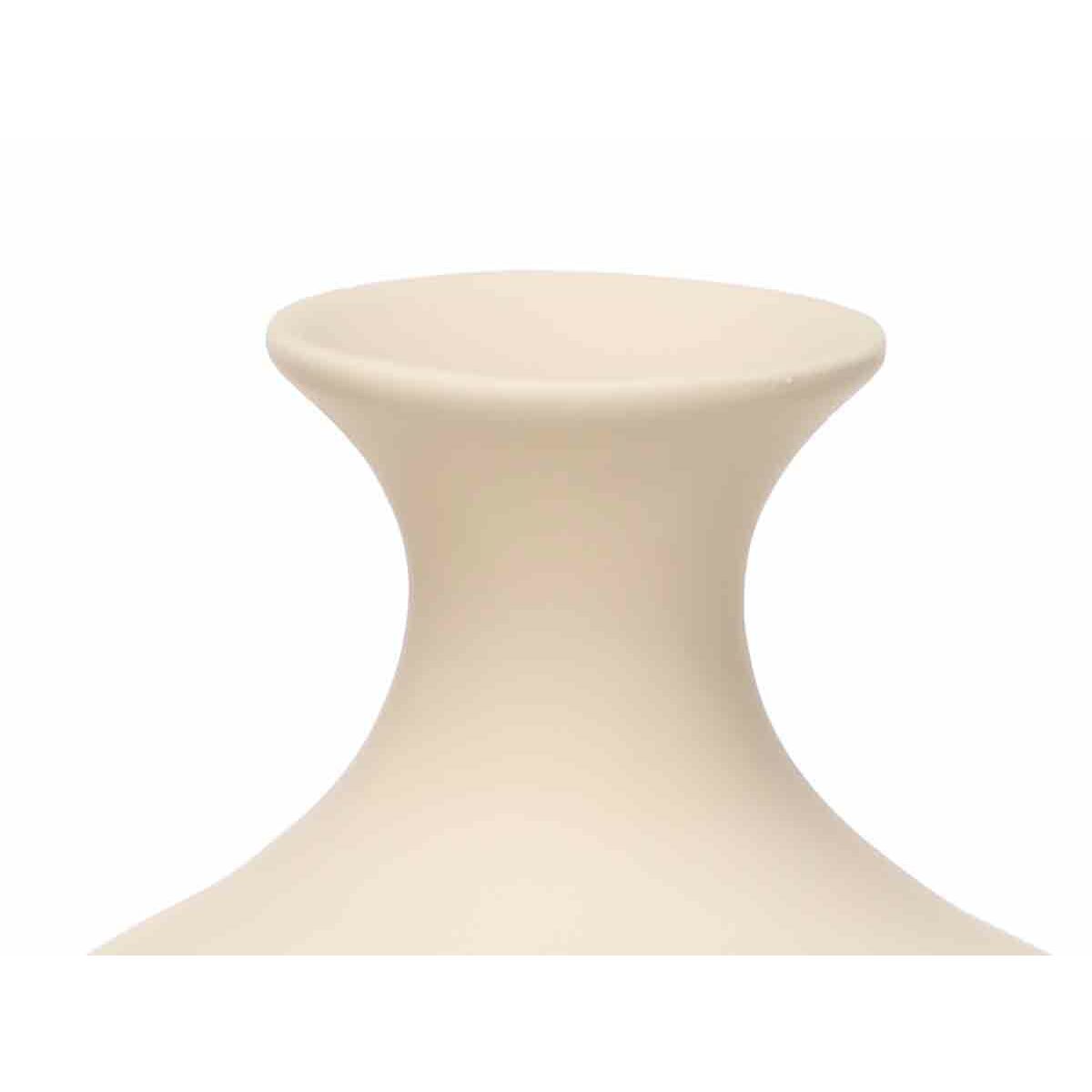 Beige maljakko keramiikka 21 x 39 x 21 cm, raidallinen, 2 osaa, olohuoneeseen