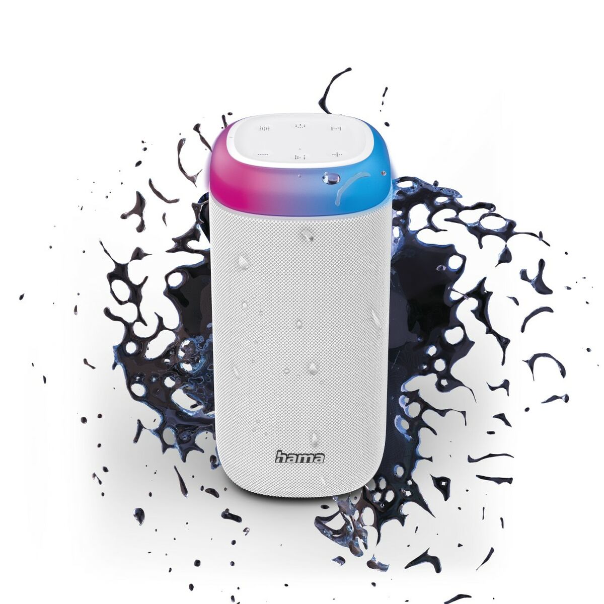 Bluetooth-kaiutin 30 W, kannettava IPX4, 12 h akunkesto, valkoinen - Hama