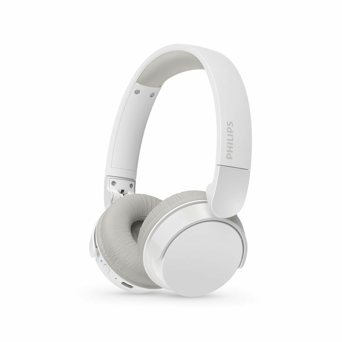 Bluetooth-kuulokkeet mikrofonilla, langattomat taittuvat valkoinen puheluihin