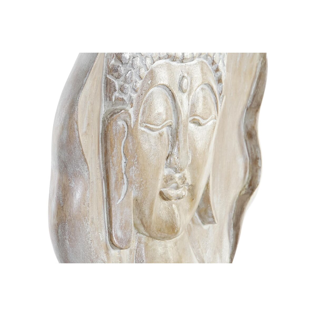 Buddha-koriste 63 cm, riisuttu luonnonsävy, rautainen koristepatsas pöydälle