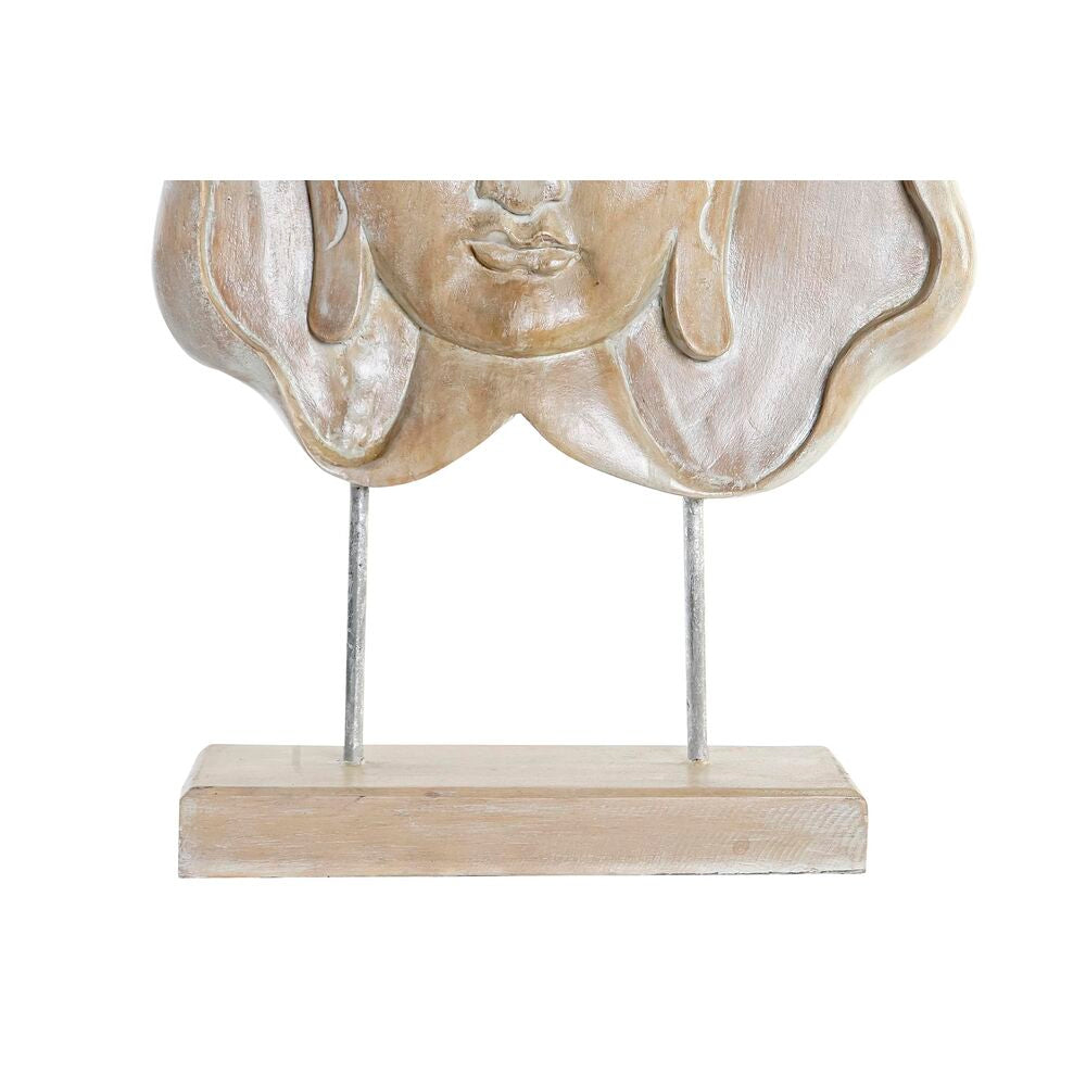 Buddha-koriste 63 cm, riisuttu luonnonsävy, rautainen koristepatsas pöydälle