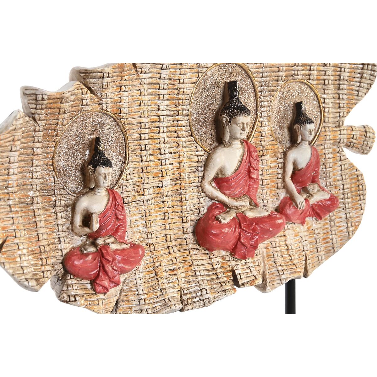 Buddha koristehahmo itämainen sisustus 2 kpl, punainen & vihreä, 38×6×29,5 cm