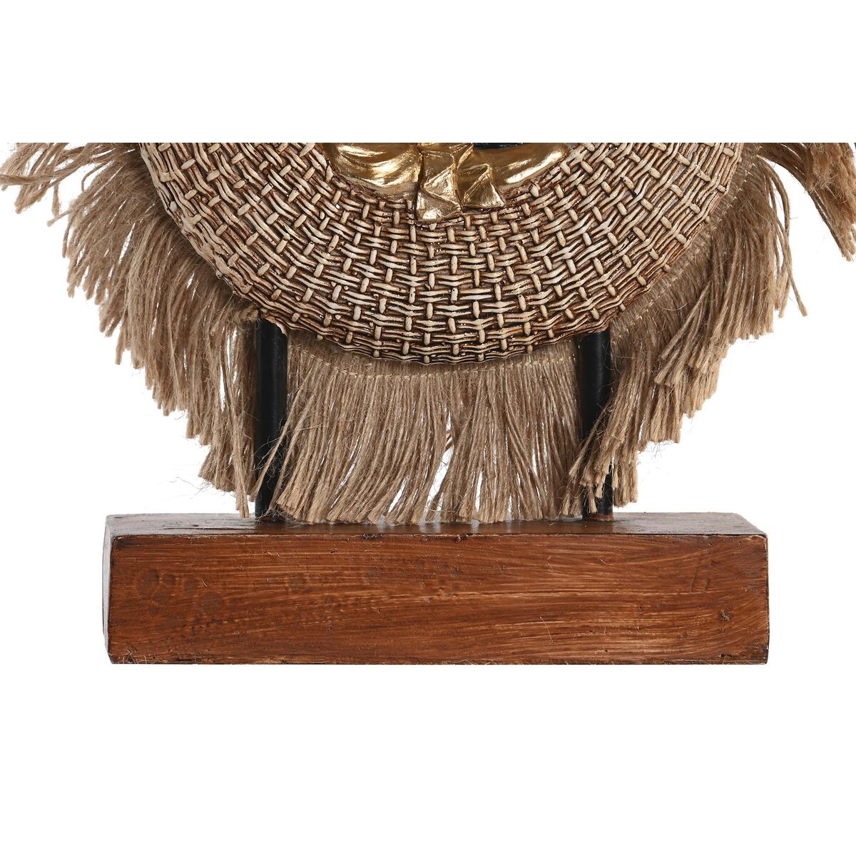 Buddha koristehahmo 19 x 6 x 25 cm, jute & resin, 2 kpl, beige & sininen