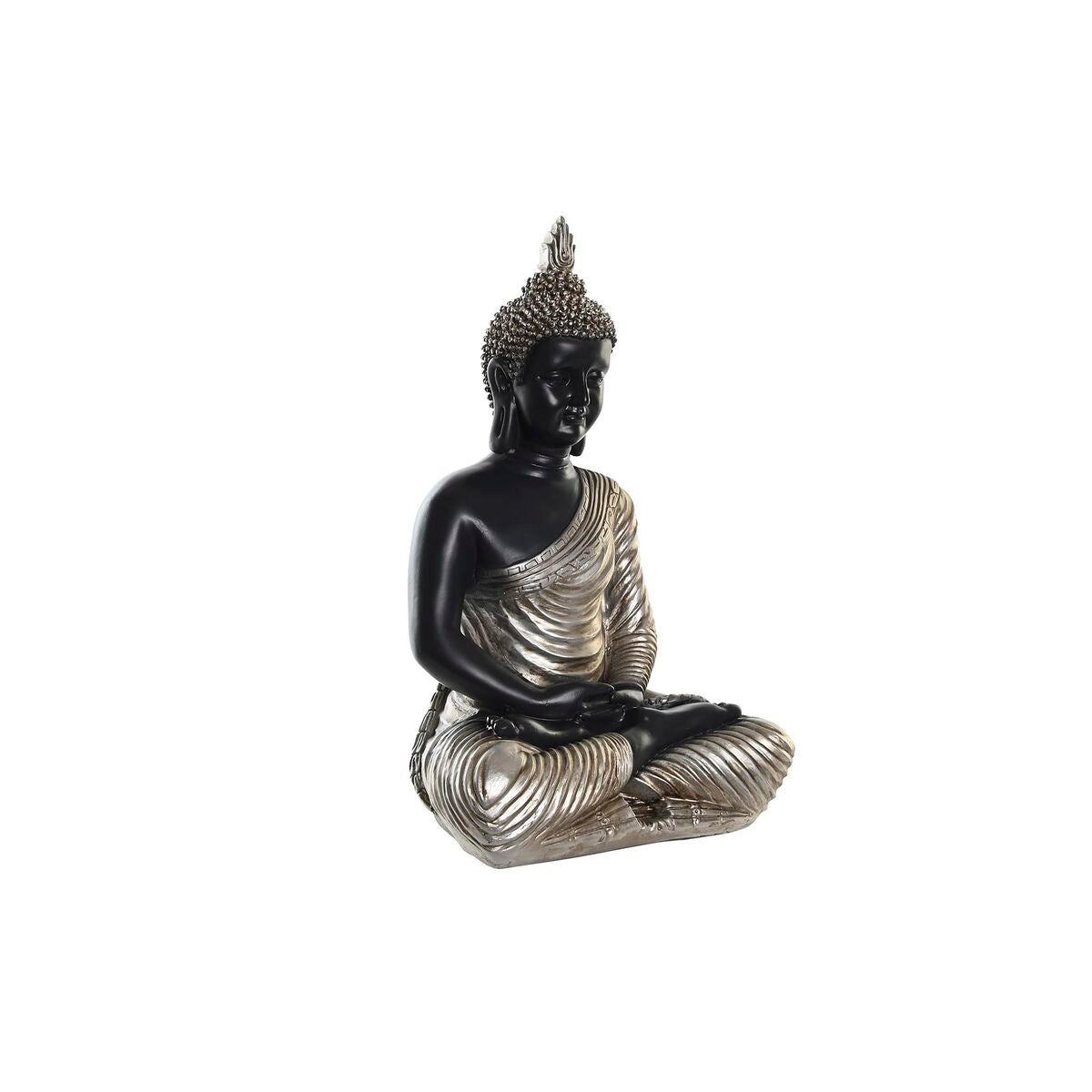 Buddha-patsas kullattu, koristefiguuri 31 x 22 x 49 cm resiini sisustukseen