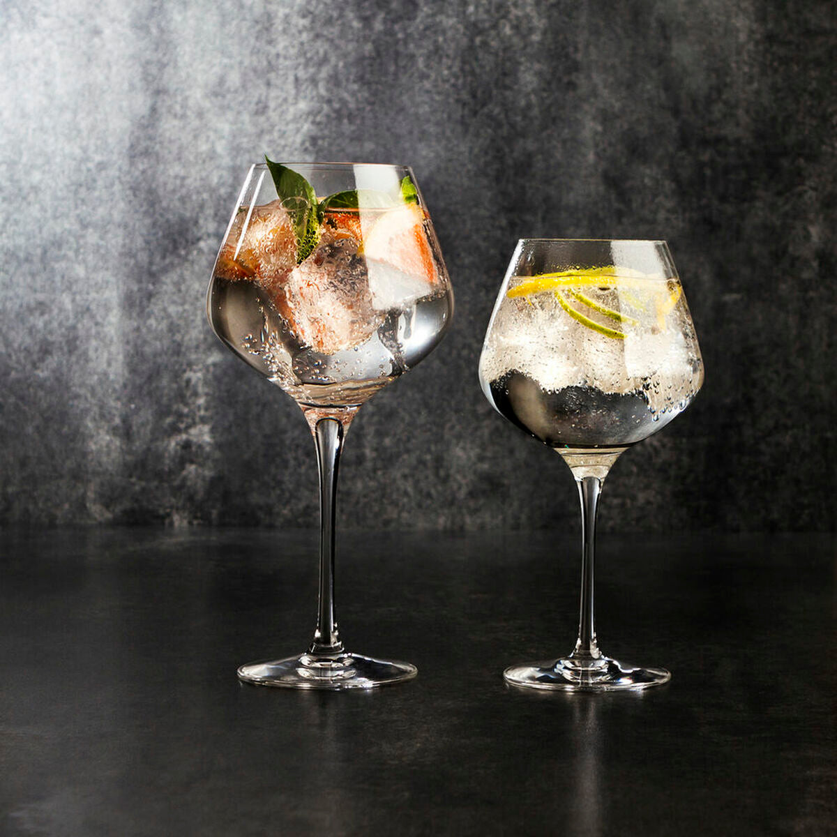 Gintonic-lasit 600 ml, 6 kpl - jalallinen läpinäkyvä lasi cocktail-juomille