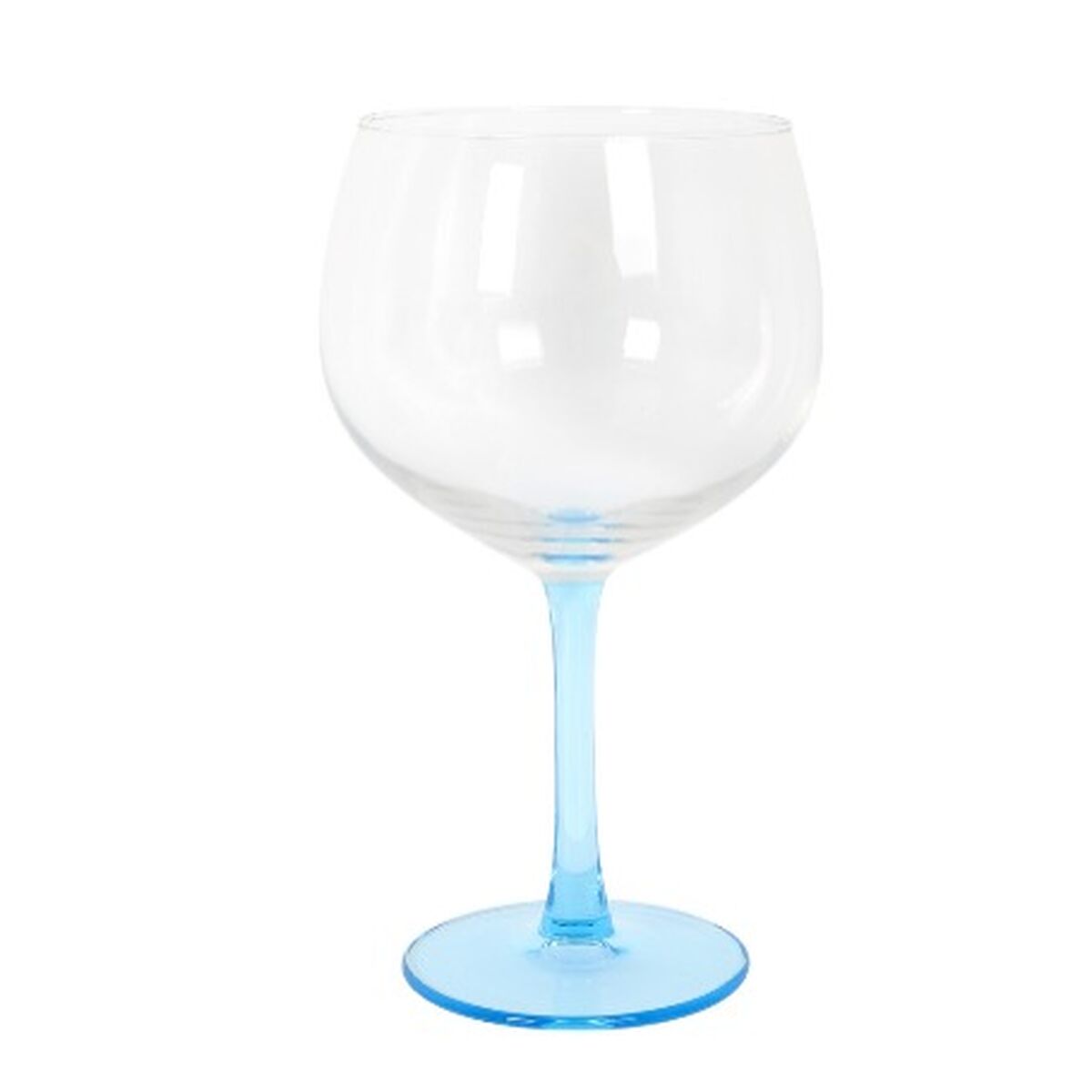 Gintonic-lasit 650 ml setti, sininen jalka, tilava kupoli, 9 x 11 x 19 cm